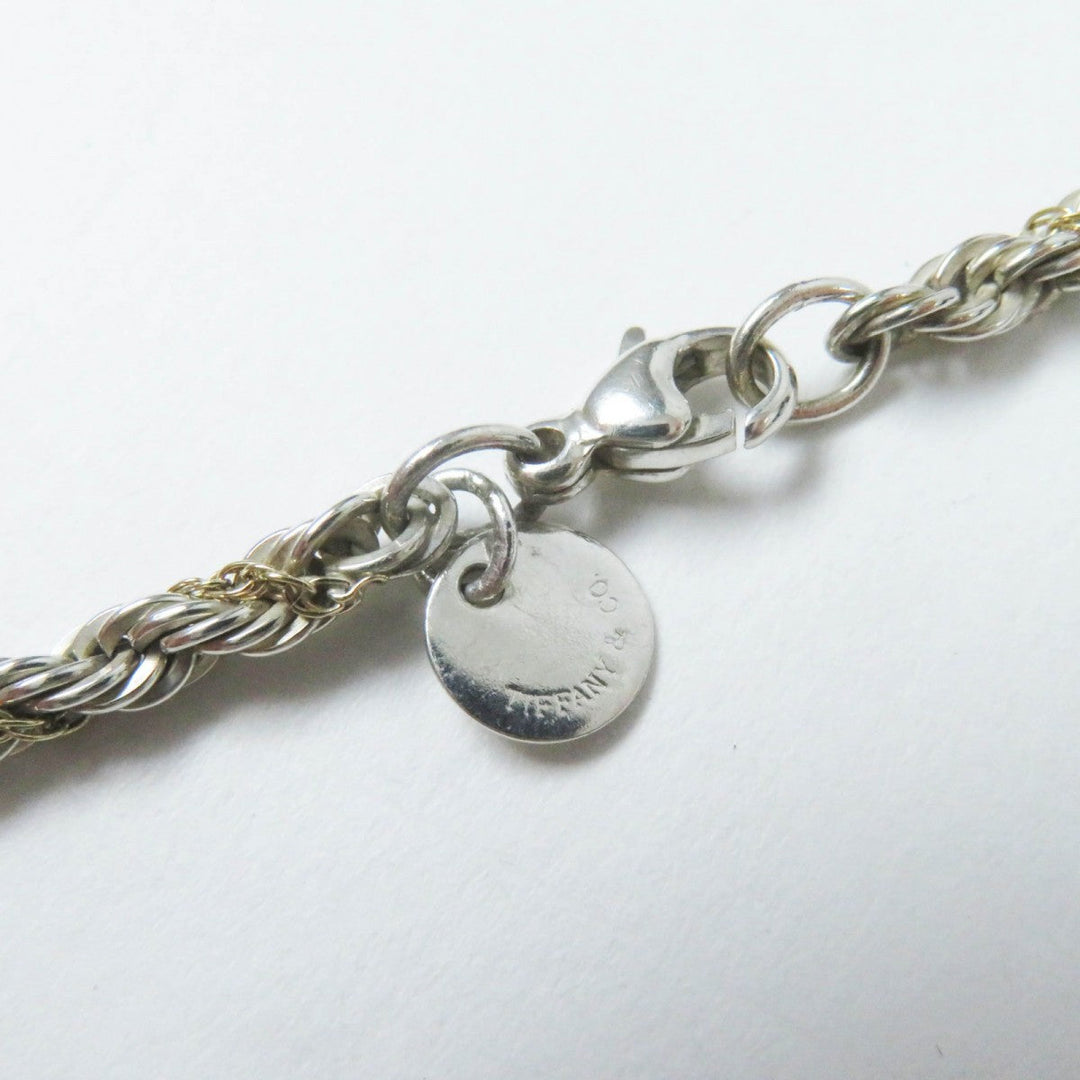 TIFFANY&Co. bracelet Main�FSV925 , Main�F750 Silver gold Twisted Bracelet Women Used Authentic