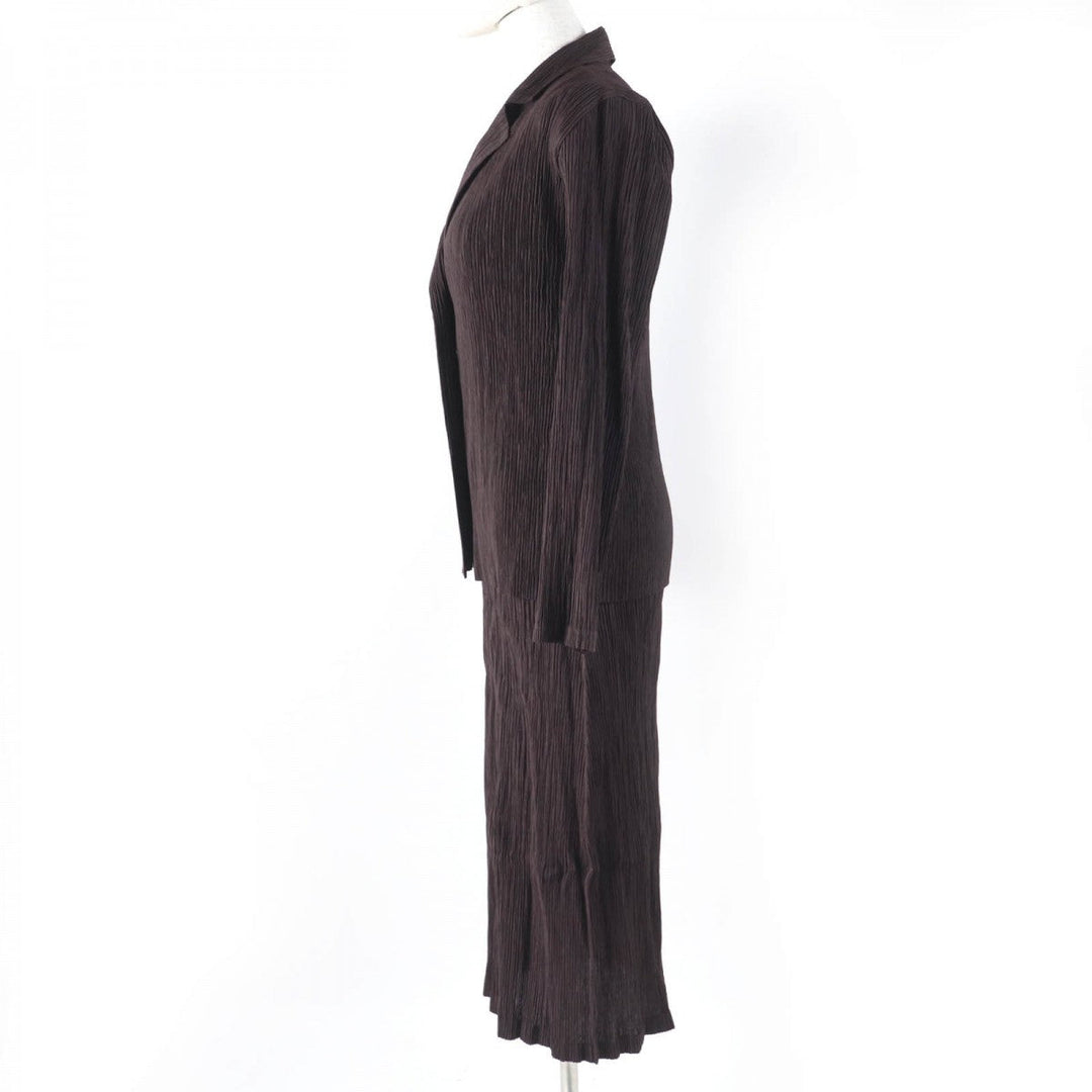 ISSEY MIYAKE ensemble IM33FD4272 IM33FH462 Main: 100% polyester Dark brown Women 2 Used Authentic