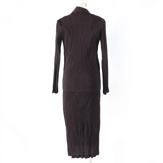 ISSEY MIYAKE ensemble IM33FD4272 IM33FH462 Main: 100% polyester Dark brown Women 2 Used Authentic