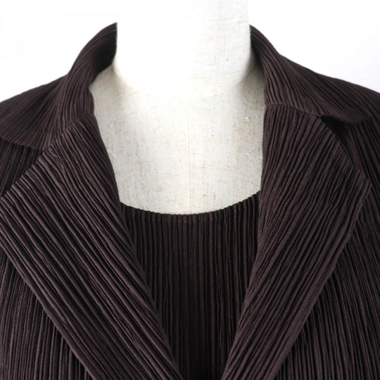 ISSEY MIYAKE ensemble IM33FD4272 IM33FH462 Main: 100% polyester Dark brown Women 2 Used Authentic