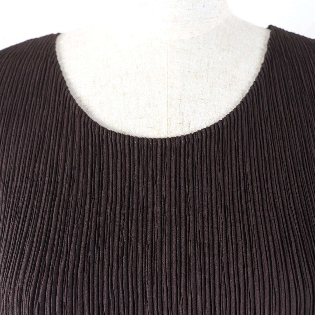 ISSEY MIYAKE ensemble IM33FD4272 IM33FH462 Main: 100% polyester Dark brown Women 2 Used Authentic