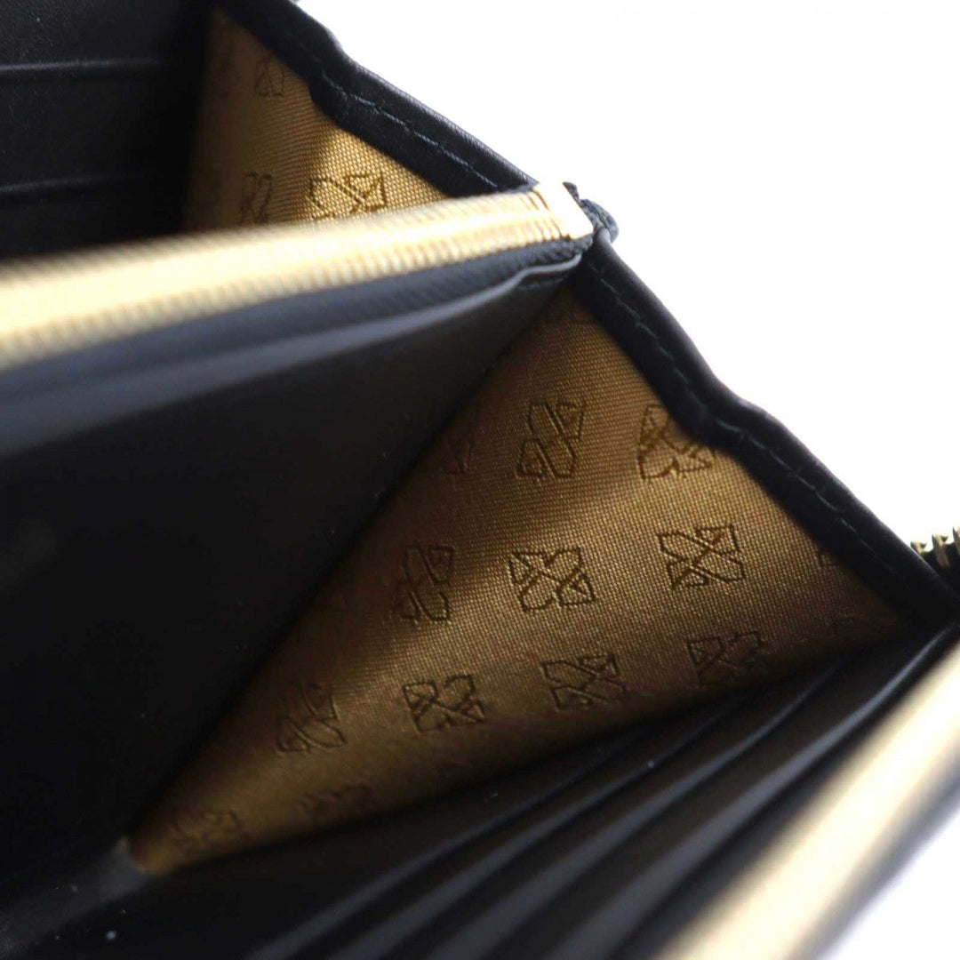 Ettinger Long Wallet Purse CC 2051EJ Main: Leather Black, Ebony mens Used Authentic