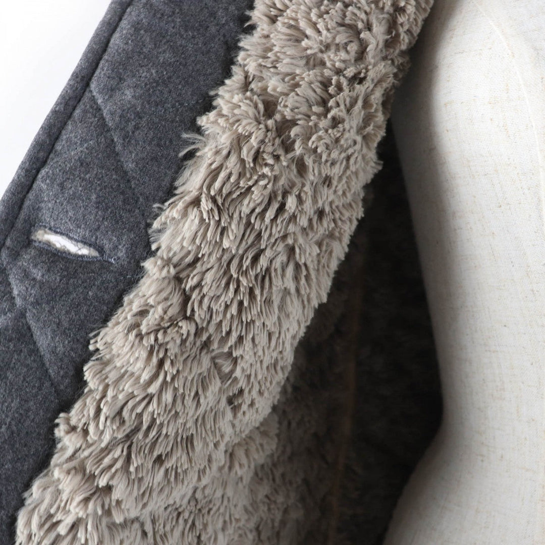 Mackintosh coat Main: 100% wool, Lining: 100% polyester, Filling: 100% polyester gray grunge Women 36 Used Authentic