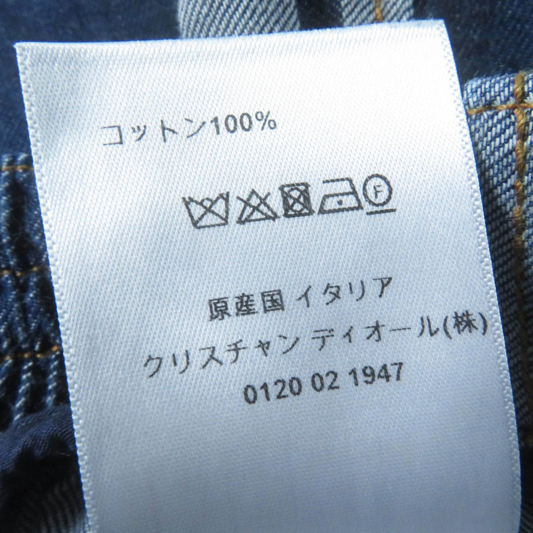Christian Dior Wide pants 222P36A3517 Main: 100% cotton Indigo Women 36 Used Authentic