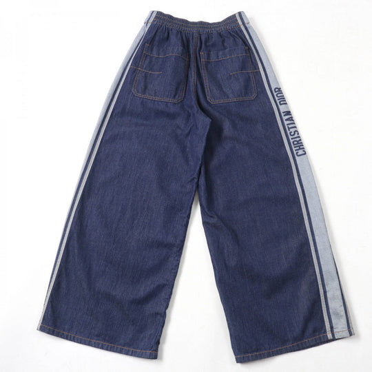 Christian Dior Wide pants 222P36A3517 Main: 100% cotton Indigo Women 36 Used Authentic