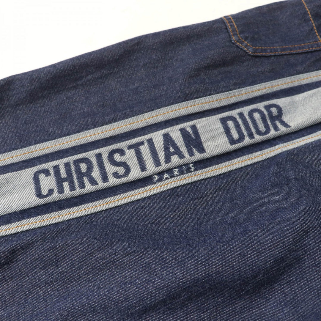 Christian Dior Wide pants 222P36A3517 Main: 100% cotton Indigo Women 36 Used Authentic