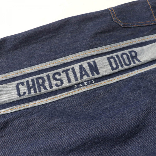 Christian Dior Wide pants 222P36A3517 Main: 100% cotton Indigo Women 36 Used Authentic