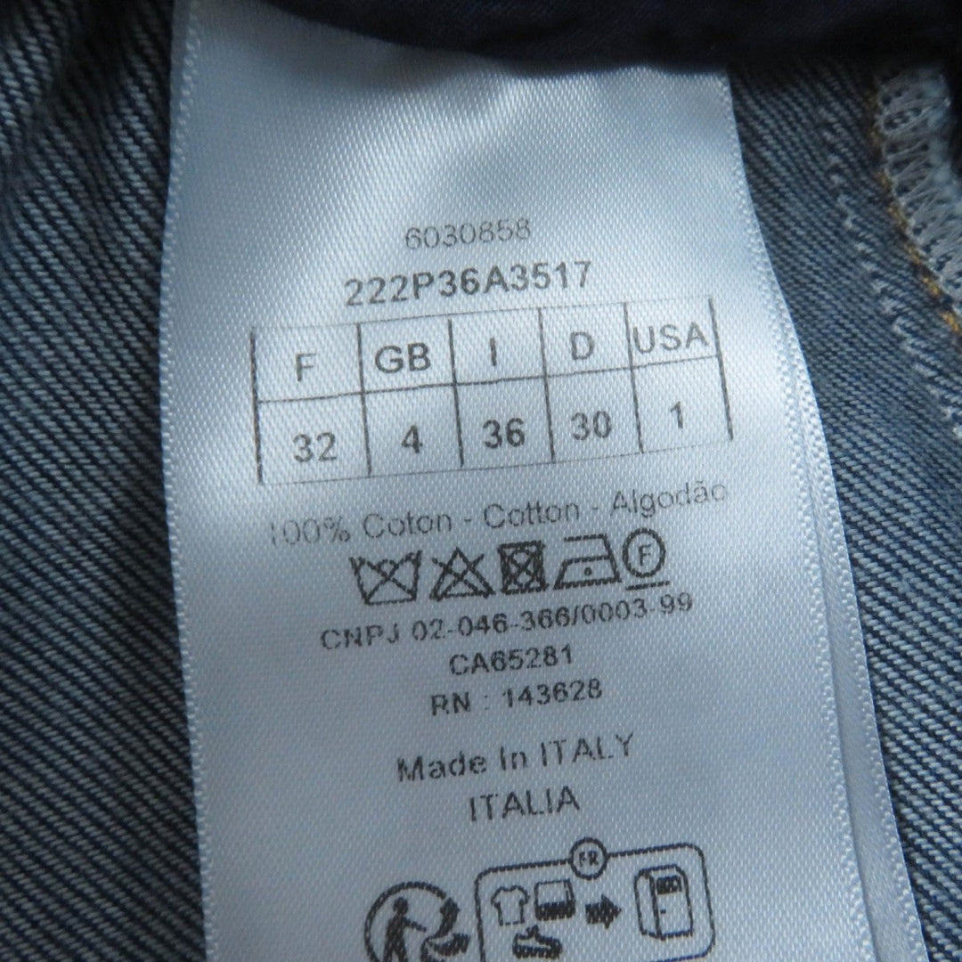 Christian Dior Wide pants 222P36A3517 Main: 100% cotton Indigo Women 36 Used Authentic