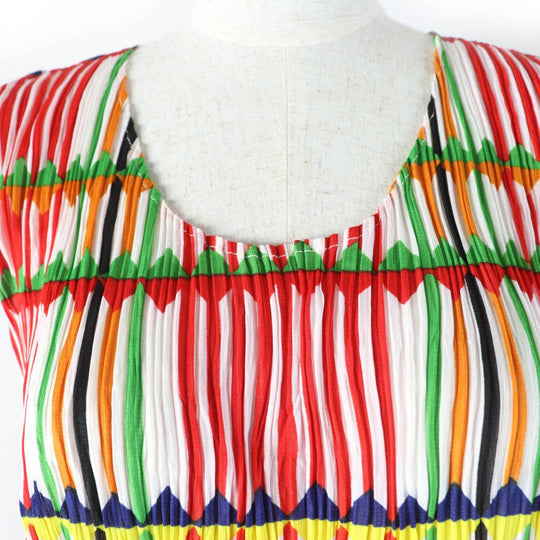 PLEATS PLEASE one piece PP22-JH797 Main: 100% polyester multicolor Women 3 Used Authentic