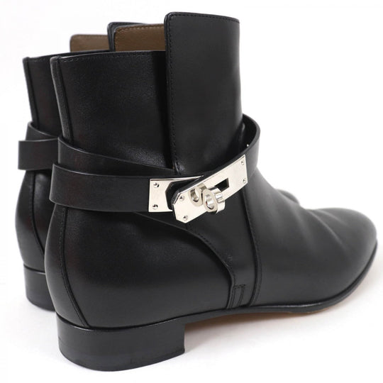 HERMES short boots Main: Leather black Neo Women 36.5 Used Authentic