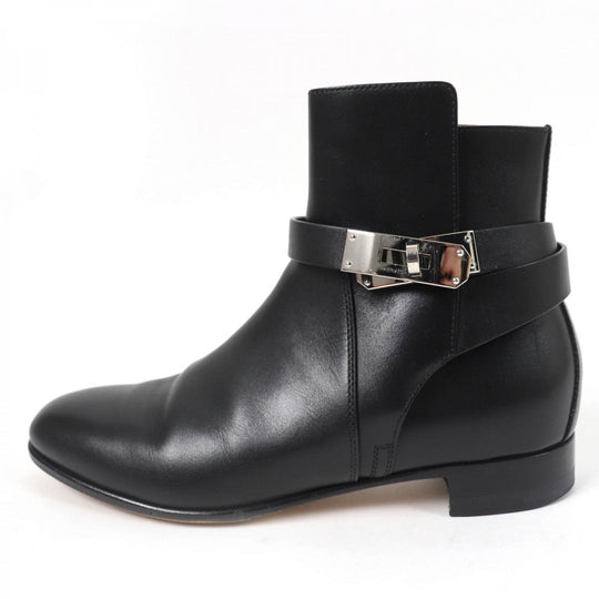 HERMES short boots Main: Leather black Neo Women 36.5 Used Authentic