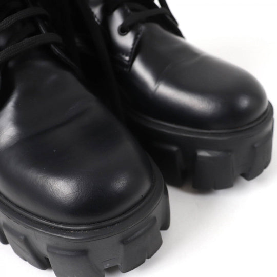 PRADA short boots 1T255M Main: Leather black monolith Women 35.5 Used Authentic