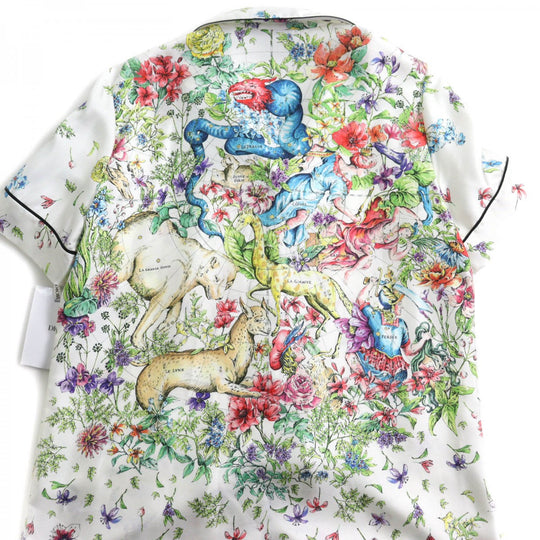Christian Dior Short sleeve shirt Main: 100% silk Multi Women 38 Used Authentic