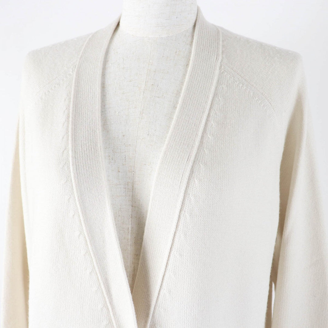 HERMES cardigan 2H2704DN Main: 100% wool, part: 57% wool, part: 43% silk cream Women 40 Used Authentic