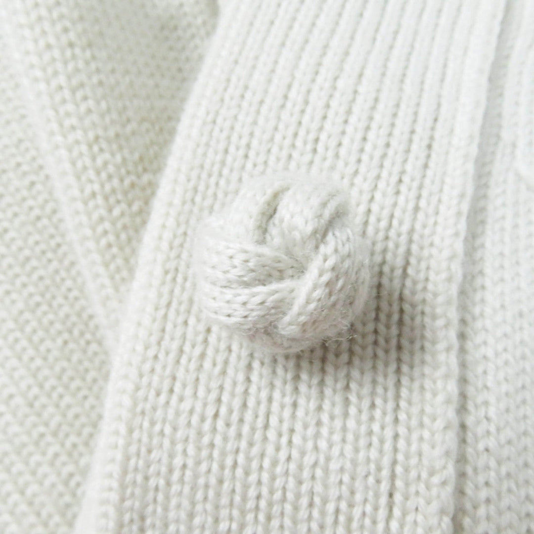 HERMES cardigan 2H2704DN Main: 100% wool, part: 57% wool, part: 43% silk cream Women 40 Used Authentic