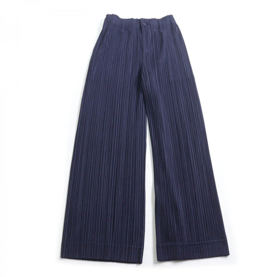PLEATS PLEASE Wide pants PP93-JF415 polyester Navy 4