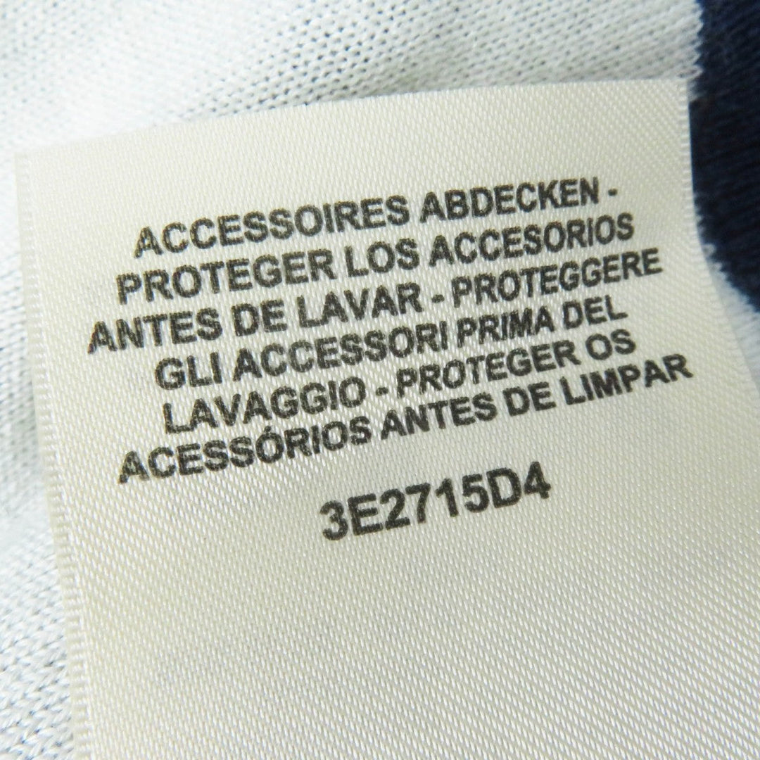 HERMES cardigan 3E2715D4 Main: 48% cashmere, Main: 48% silk, Main: 3% nylon, Main: 1% polyurethane, Part: 50% cashmere Navy white red Women 38 Used Authentic