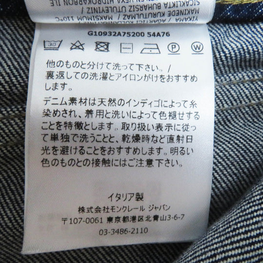 MONCLER Denim pants Main: 100% cotton, Part: 100% polyester Indigo blue PANTALONE Women 38 Used Authentic