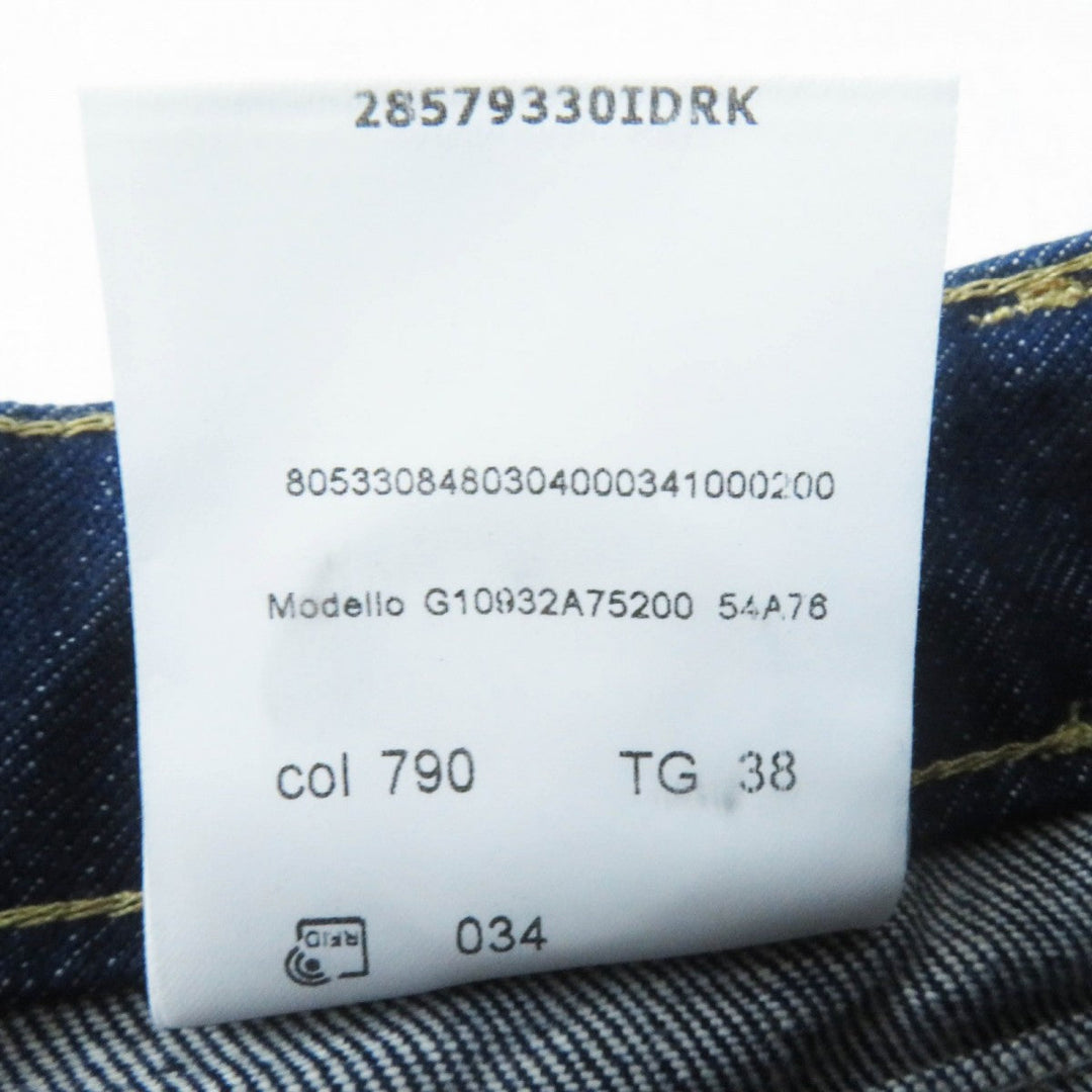 MONCLER Denim pants Main: 100% cotton, Part: 100% polyester Indigo blue PANTALONE Women 38 Used Authentic