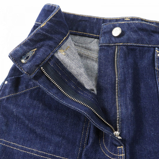 MONCLER Denim pants Main: 100% cotton, Part: 100% polyester Indigo blue PANTALONE Women 38 Used Authentic