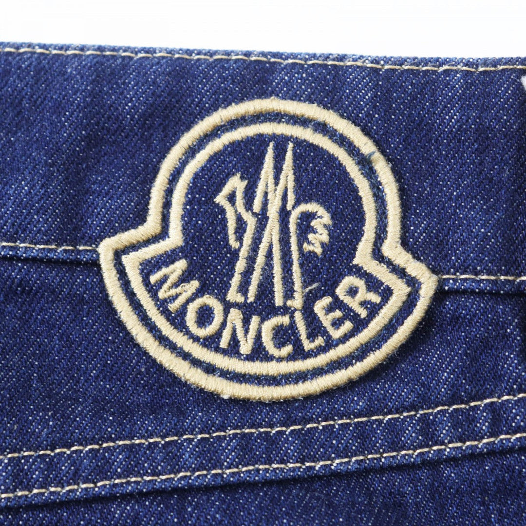 MONCLER Denim pants Main: 100% cotton, Part: 100% polyester Indigo blue PANTALONE Women 38 Used Authentic