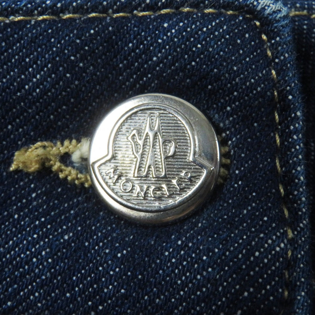 MONCLER Denim pants Main: 100% cotton, Part: 100% polyester Indigo blue PANTALONE Women 38 Used Authentic