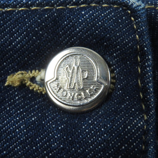 MONCLER Denim pants Main: 100% cotton, Part: 100% polyester Indigo blue PANTALONE Women 38 Used Authentic