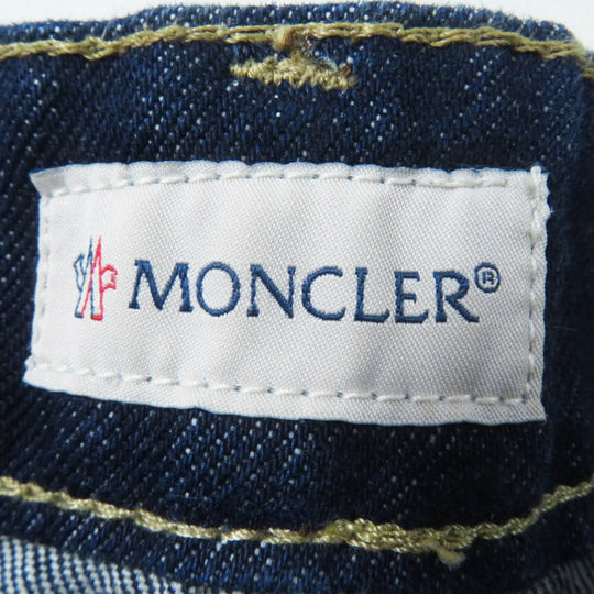 MONCLER Denim pants Main: 100% cotton, Part: 100% polyester Indigo blue PANTALONE Women 38 Used Authentic