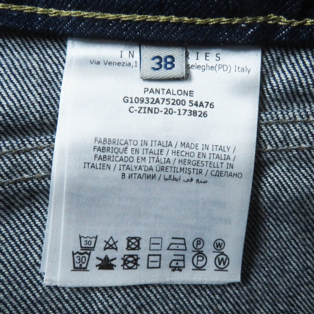 MONCLER Denim pants Main: 100% cotton, Part: 100% polyester Indigo blue PANTALONE Women 38 Used Authentic