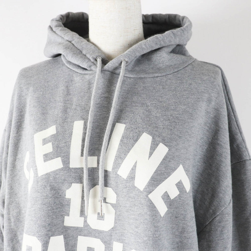 CELINE Hoodie 2Y757670Q Main: 100% cotton, part: 96% cotton, part: 4% polyurethane gray Women M Used Authentic