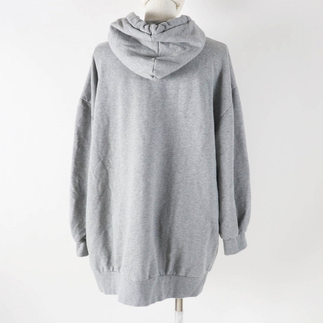CELINE Hoodie 2Y757670Q Main: 100% cotton, part: 96% cotton, part: 4% polyurethane gray Women M Used Authentic