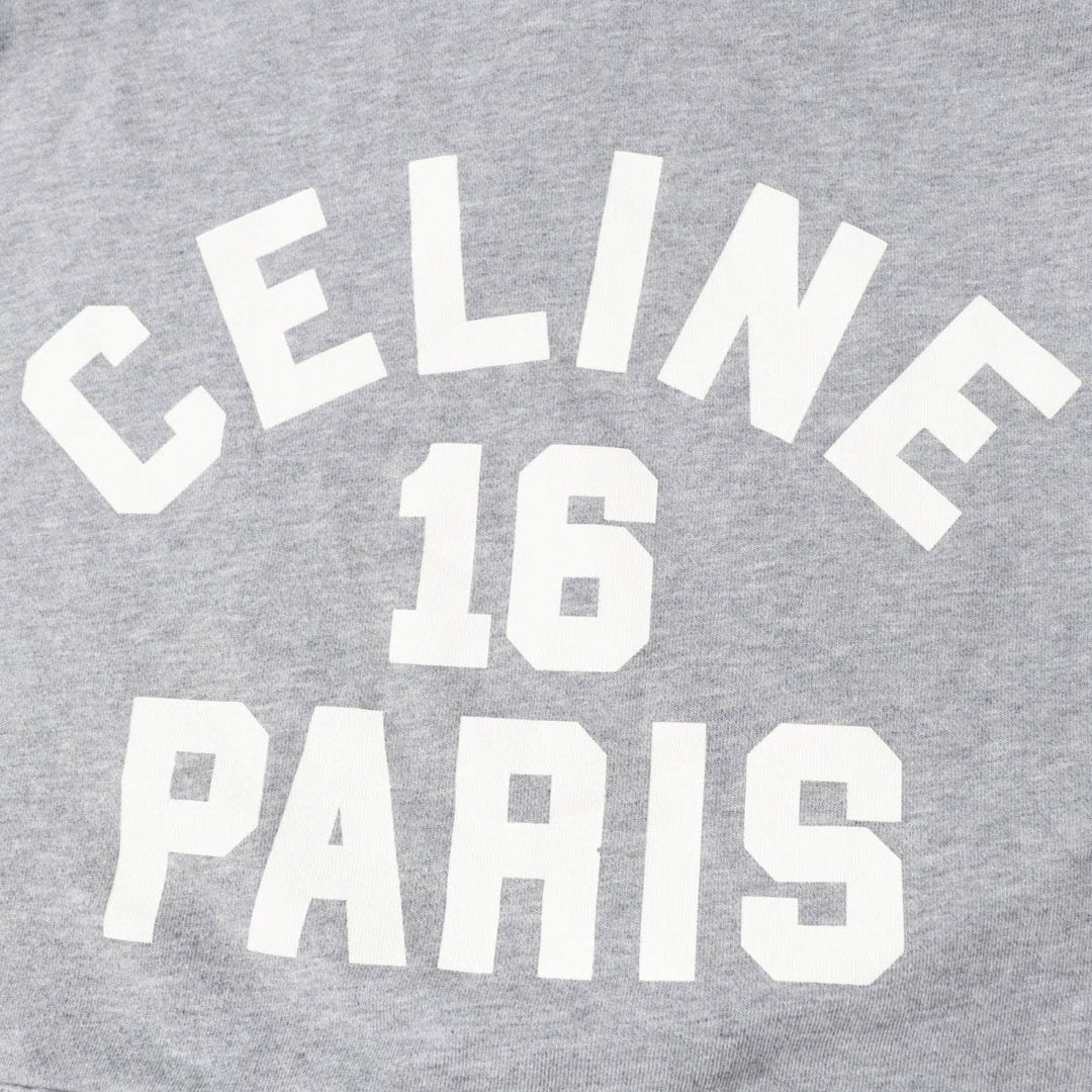 CELINE Hoodie 2Y757670Q Main: 100% cotton, part: 96% cotton, part: 4% polyurethane gray Women M Used Authentic