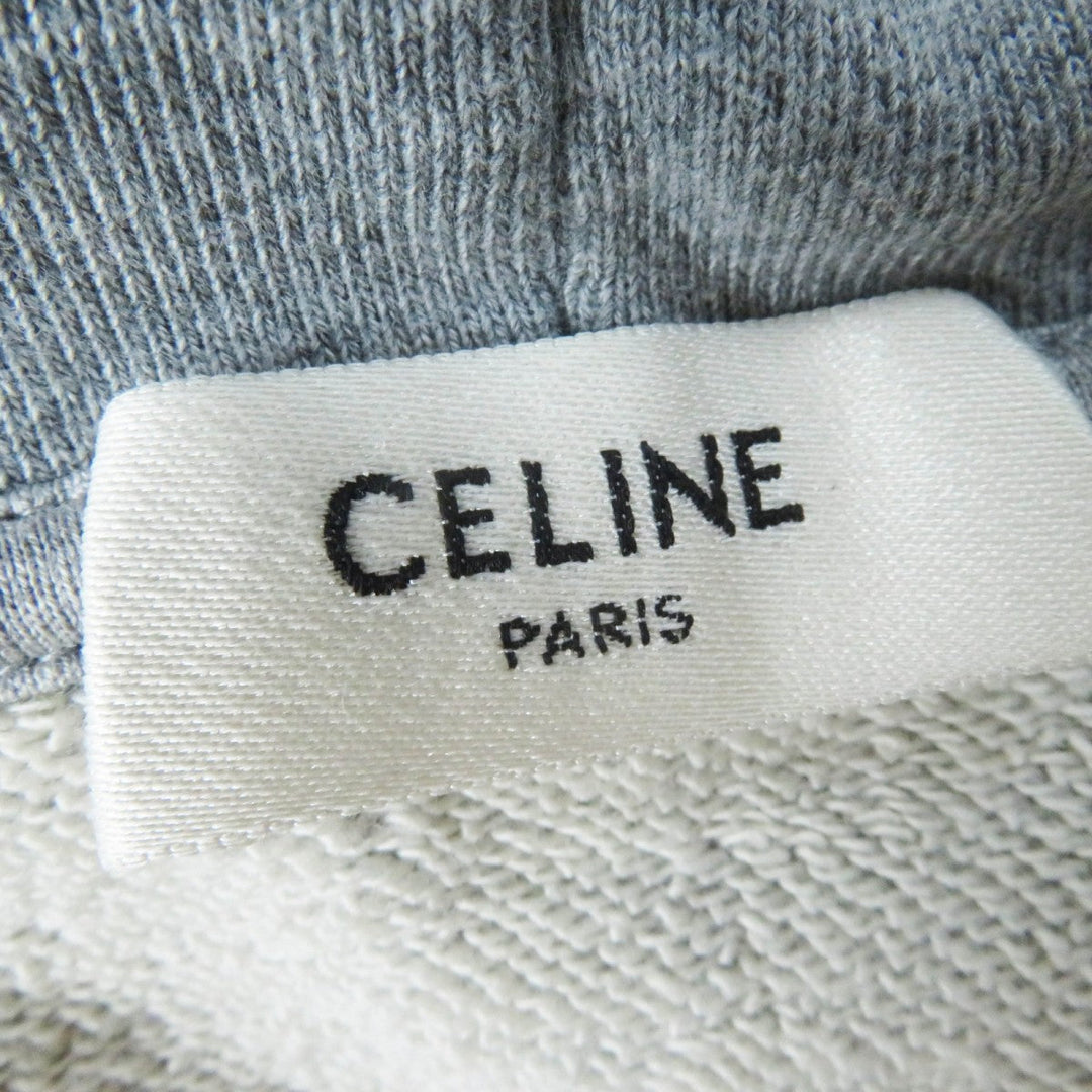 CELINE Hoodie 2Y757670Q Main: 100% cotton, part: 96% cotton, part: 4% polyurethane gray Women M Used Authentic