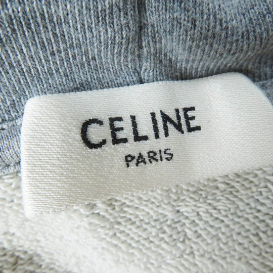 CELINE Hoodie 2Y757670Q Main: 100% cotton, part: 96% cotton, part: 4% polyurethane gray Women M Used Authentic