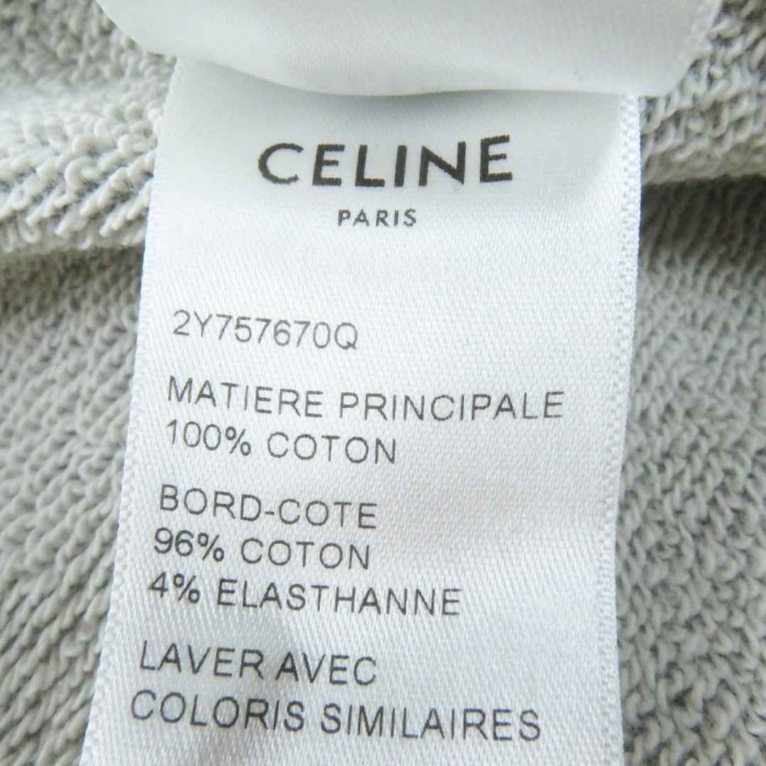 CELINE Hoodie 2Y757670Q Main: 100% cotton, part: 96% cotton, part: 4% polyurethane gray Women M Used Authentic