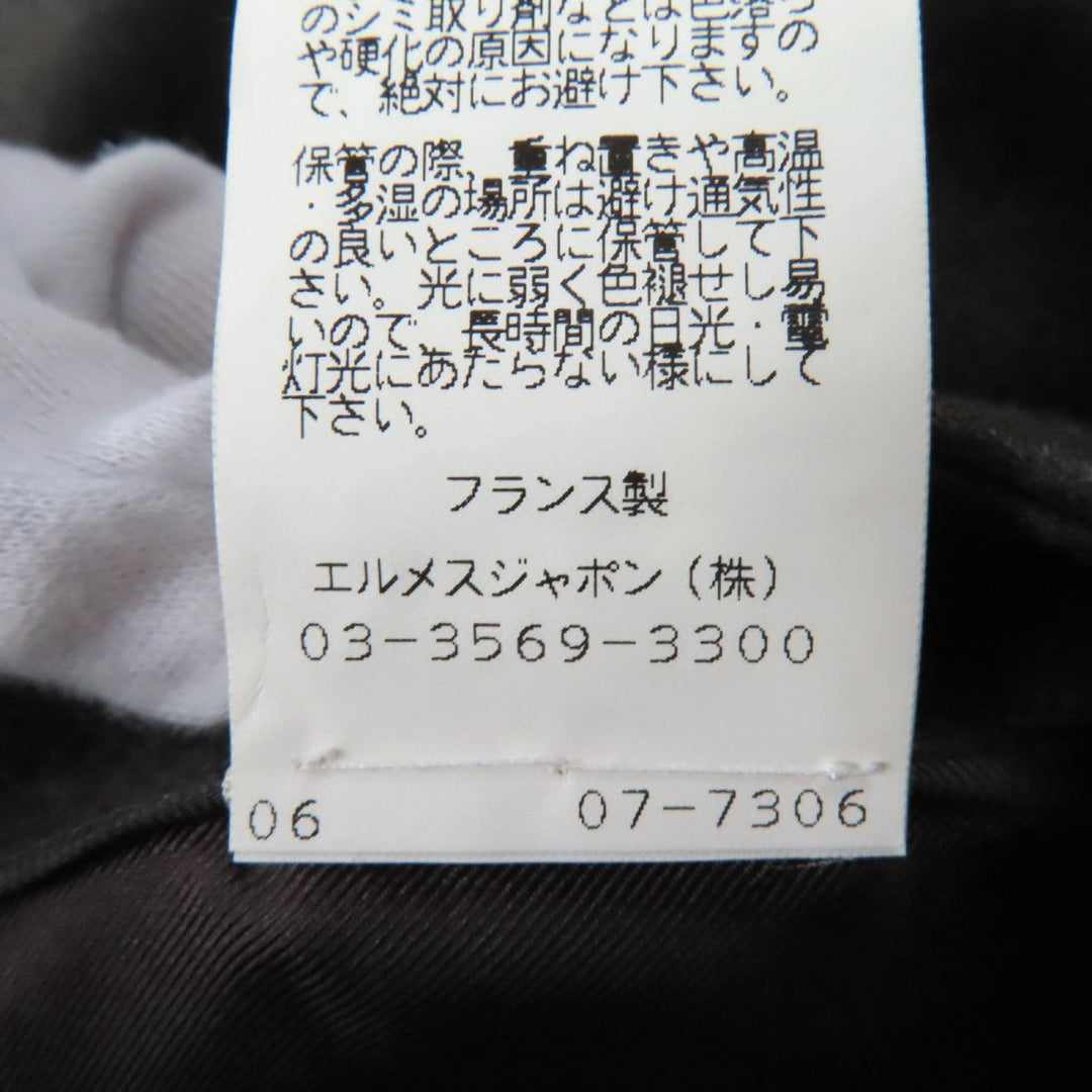 HERMES Wrap skirt Outer: 100% wool, Part: Sheepskin, Lining: 100% silk Brown Women 42 Used Authentic