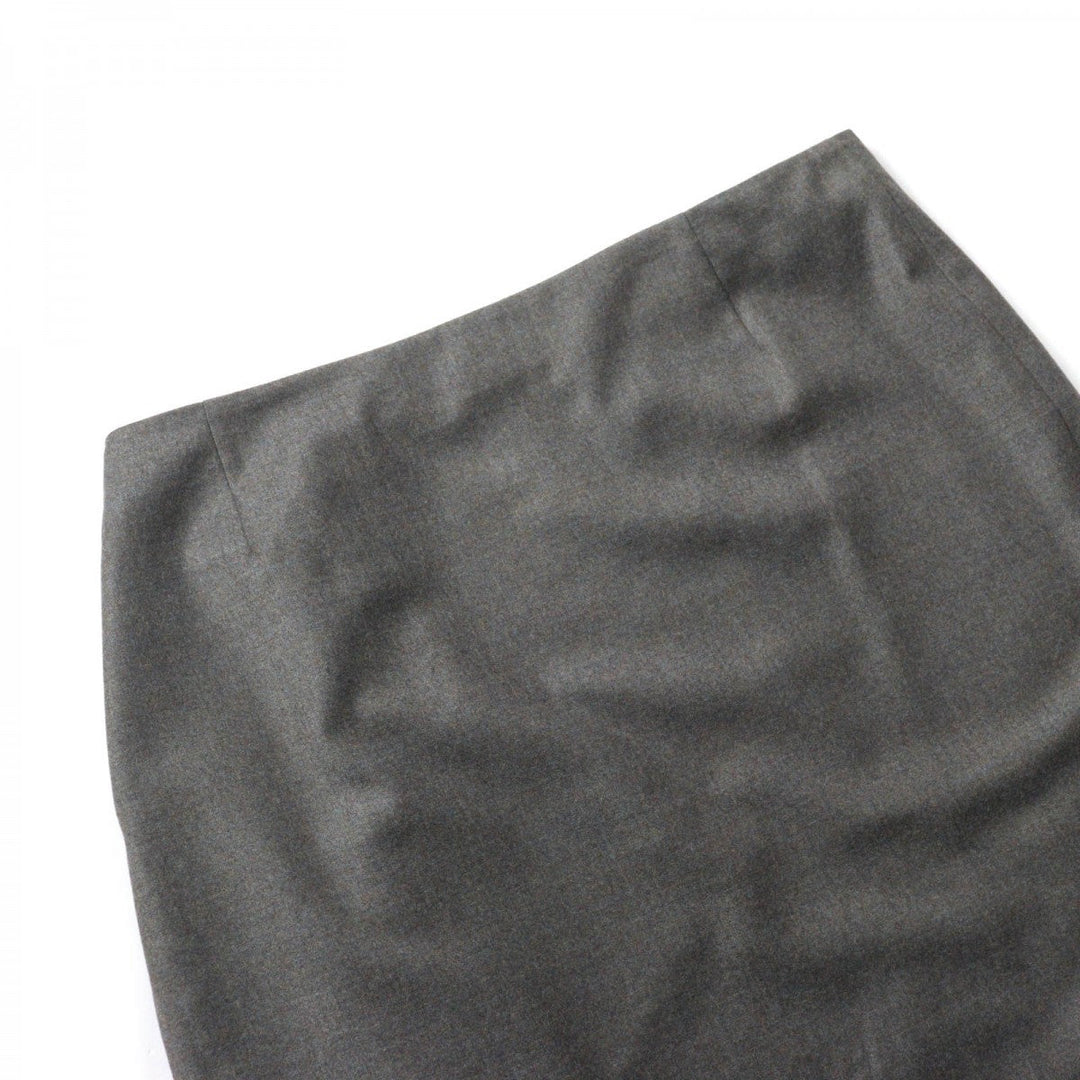 HERMES Wrap skirt Outer: 100% wool, Part: Sheepskin, Lining: 100% silk Brown Women 42 Used Authentic