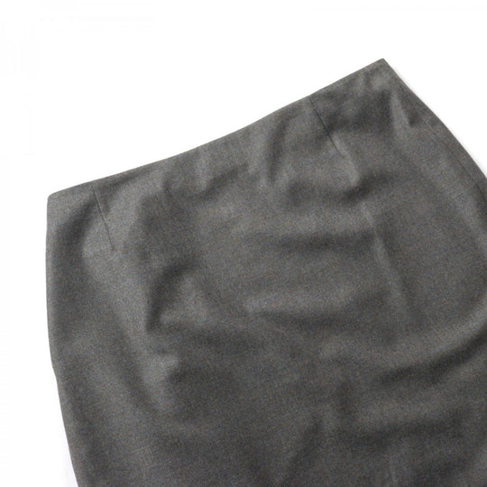 HERMES Wrap skirt Outer: 100% wool, Part: Sheepskin, Lining: 100% silk Brown Women 42 Used Authentic