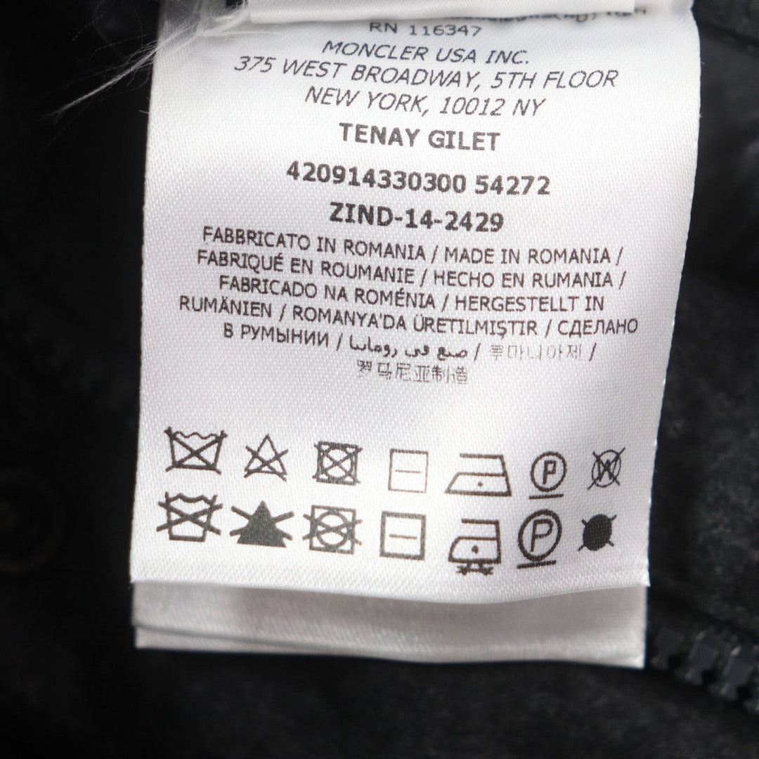 MONCLER Down vest wool gray TENAY zero