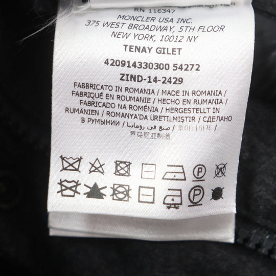 MONCLER Down vest wool gray TENAY zero