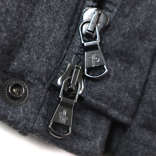 MONCLER Down vest wool gray TENAY zero