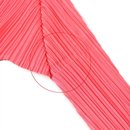 PLEATS PLEASE cardigan PP33-JD150 Main: 100% polyester Coral pink Women 3 Used Authentic