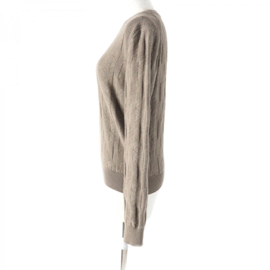 HERMES knit 2610D3 Main: 100% wool Brown Women 38 Used Authentic