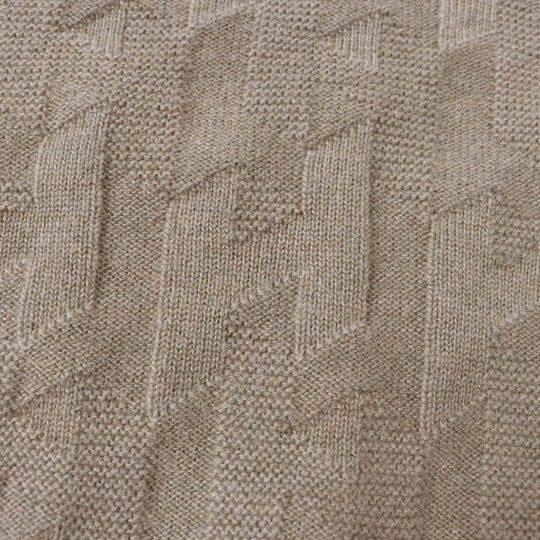 HERMES knit 2610D3 Main: 100% wool Brown Women 38 Used Authentic