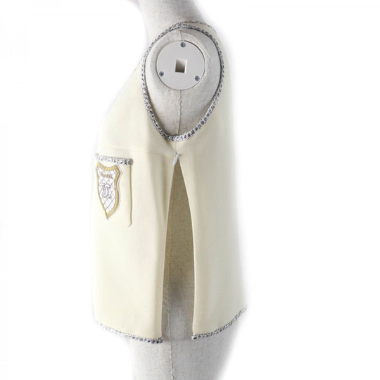 CHANEL Cut 05C P24999 Outer: 100% wool, Lining: 95% silk, Lining: 5% elastane off white Women 36 Used Authentic