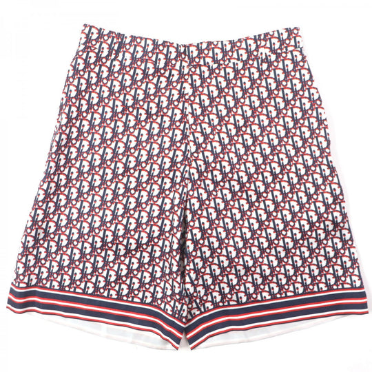 Dior HOMME Shorts 013C121A4751 Main: 100% silk White navy red mens 48 Used Authentic