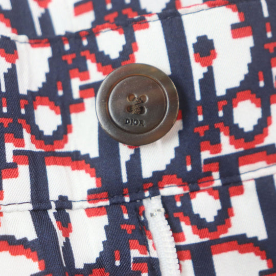 Dior HOMME Shorts 013C121A4751 Main: 100% silk White navy red mens 48 Used Authentic