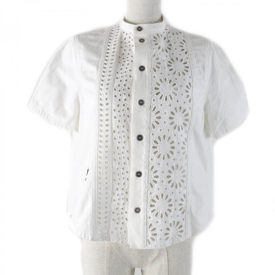 Christian Dior Short sleeve shirt 322B46M3177 cotton white 38