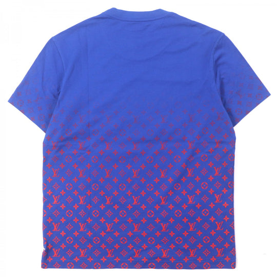 LOUIS VUITTON Short sleeve T-shirt Main: 100% cotton blue Monogram Gradient mens XL Used Authentic