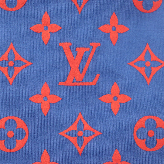 LOUIS VUITTON Short sleeve T-shirt Main: 100% cotton blue Monogram Gradient mens XL Used Authentic